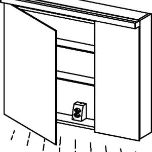 Achat Immédiat Armoire de toilette Alterna format LED plus Chêne evoke